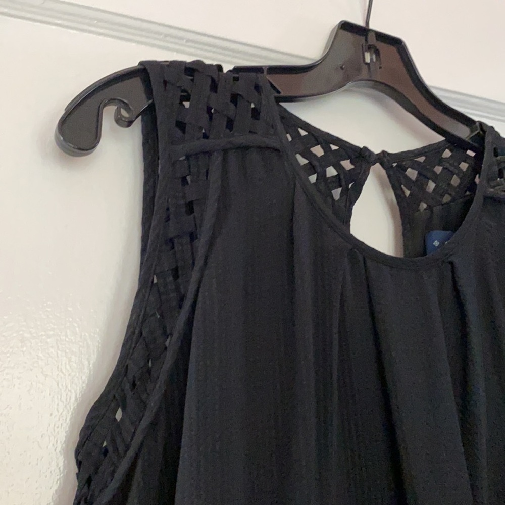 April May Black silk dress Sz M